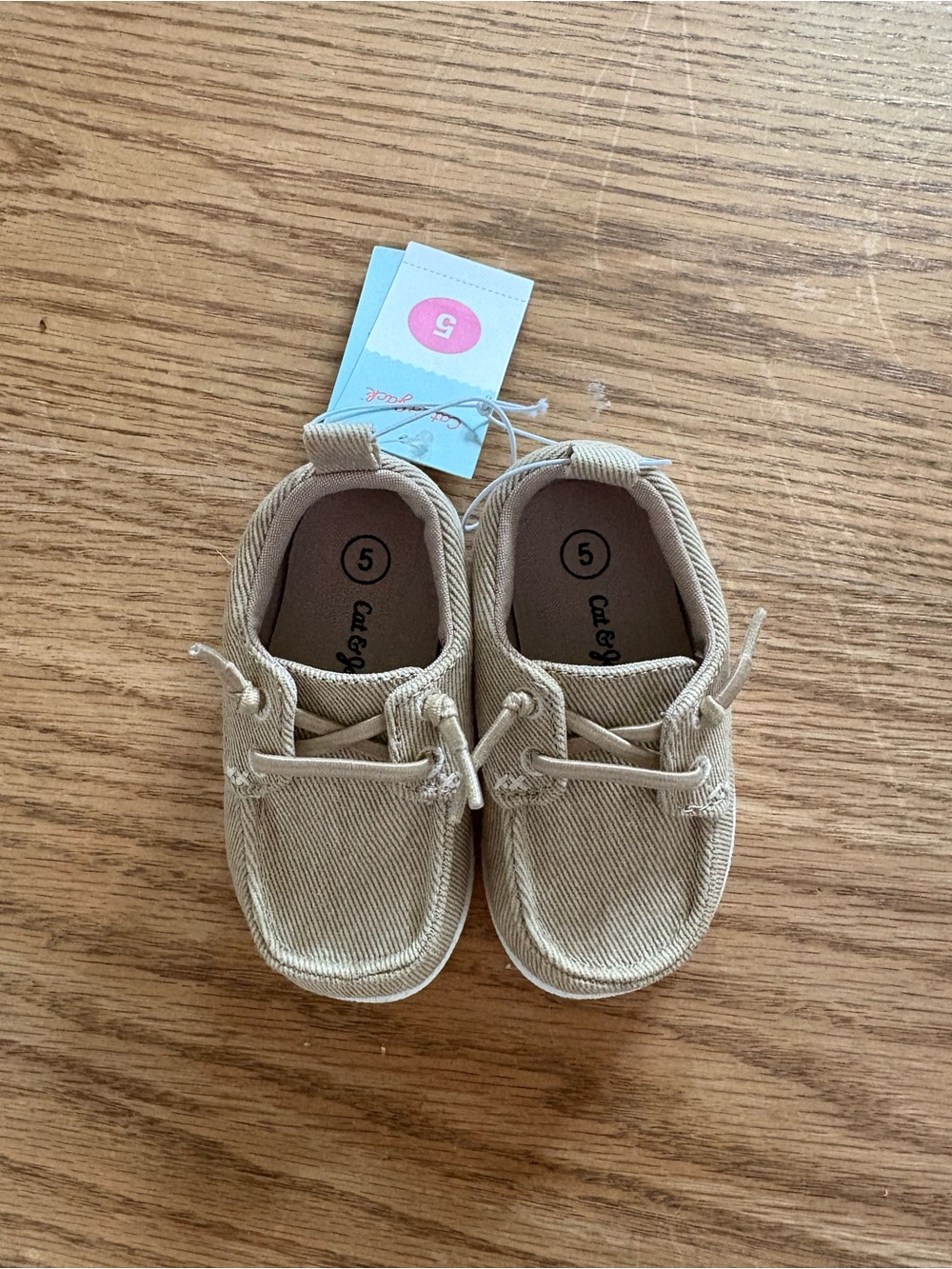 Cat & Jack Toddler Beige Canvas Moccasins